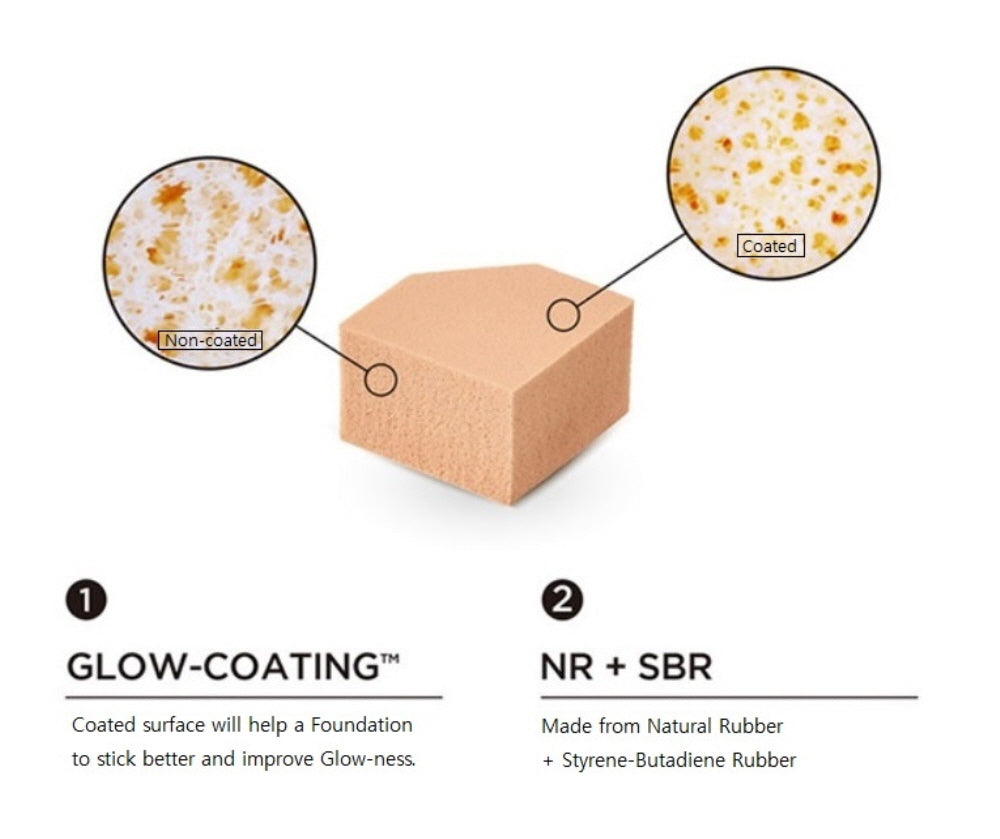 Ntmt Glow Coating Sponge for Makeup 16Pcs Sigle Use