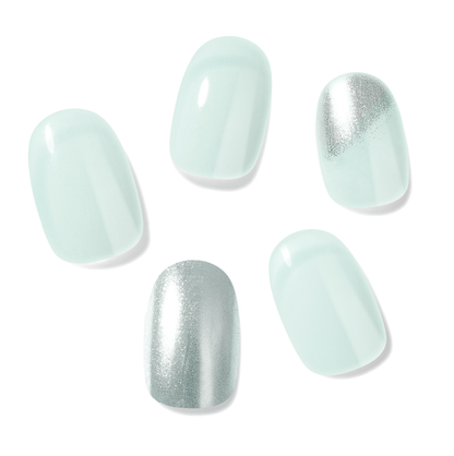 keepu Icy Mint Custom Nails Silver Mirror Powder