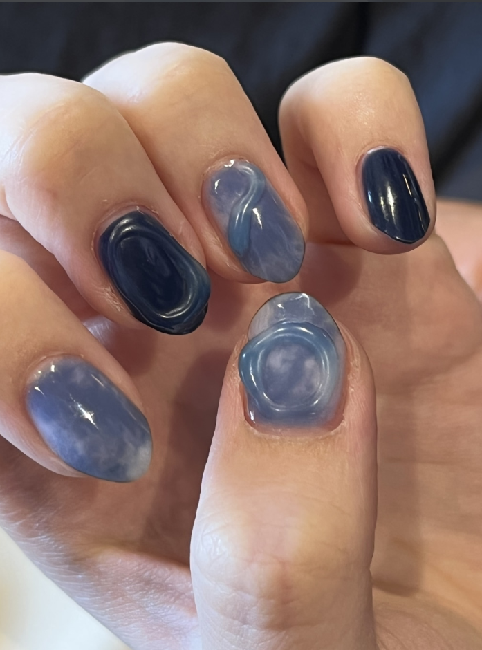 keepu Indigo Tie-Dye Custom Nails Gel Tube