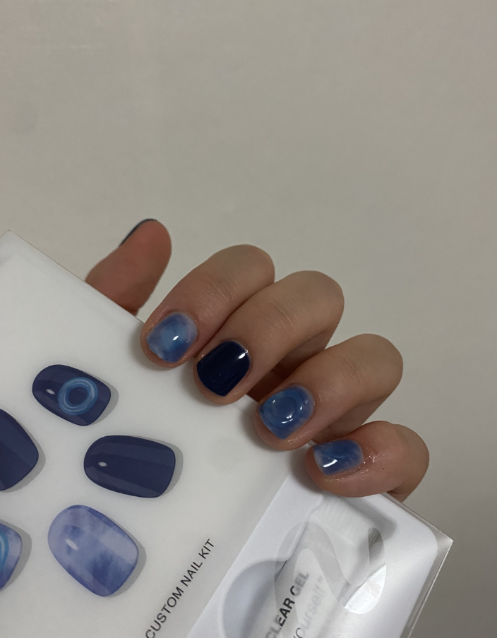 keepu Indigo Tie-Dye Custom Nails Gel Tube