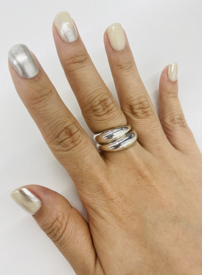 keepu Lemonade Custom Nails Silver Mirror Powder