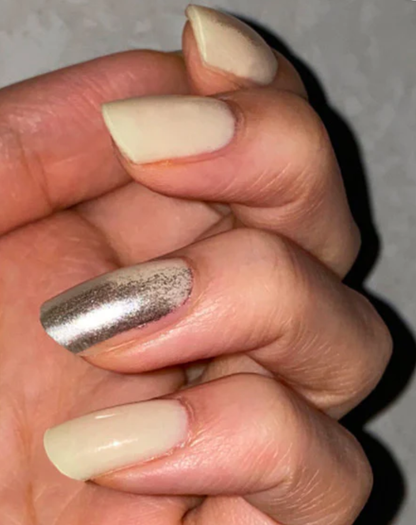 keepu Lemonade Custom Nails Silver Mirror Powder