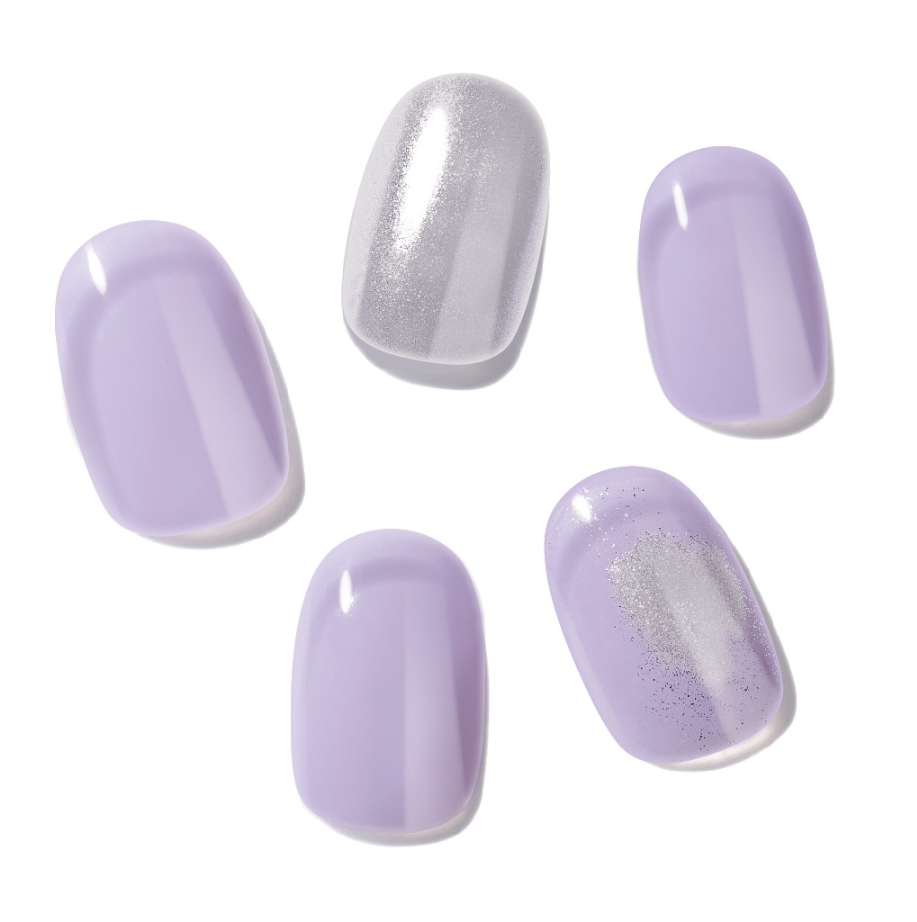 keepu Purple Rose Custom Nails Silver Mirror Powder