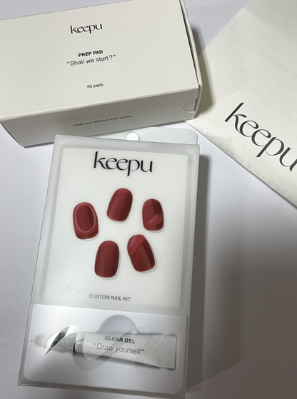 keepu Red on Red Custom Nails Gel Tube