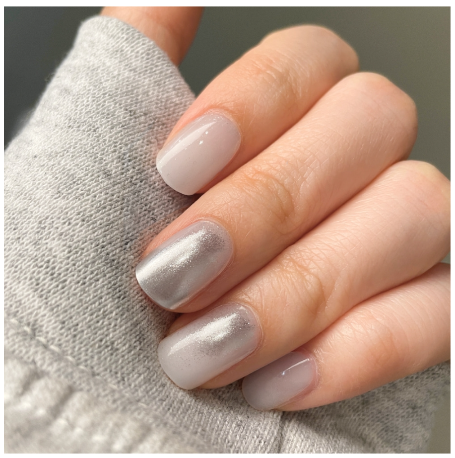 keepu Urban Snow Custom Nails Silver Mirror Powder