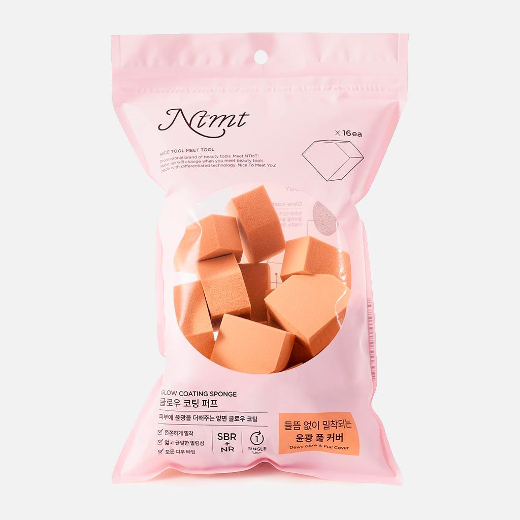 Ntmt Glow Coating Sponge for Makeup 16Pcs Sigle Use