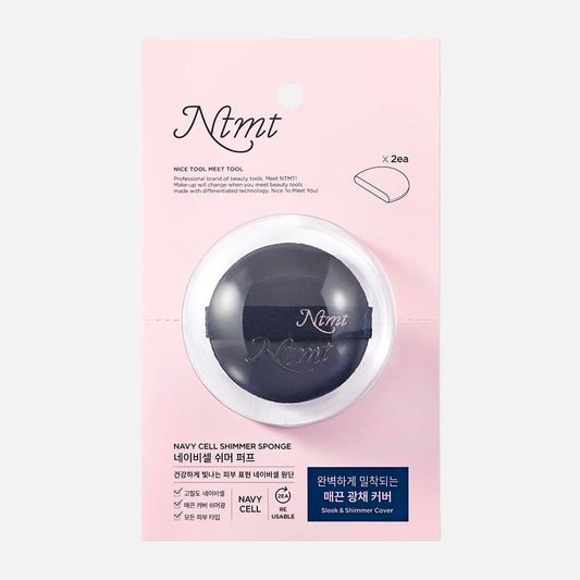 Ntmt 2 Pcs NAVY CELL Shimmer Makeup Sponge Puff